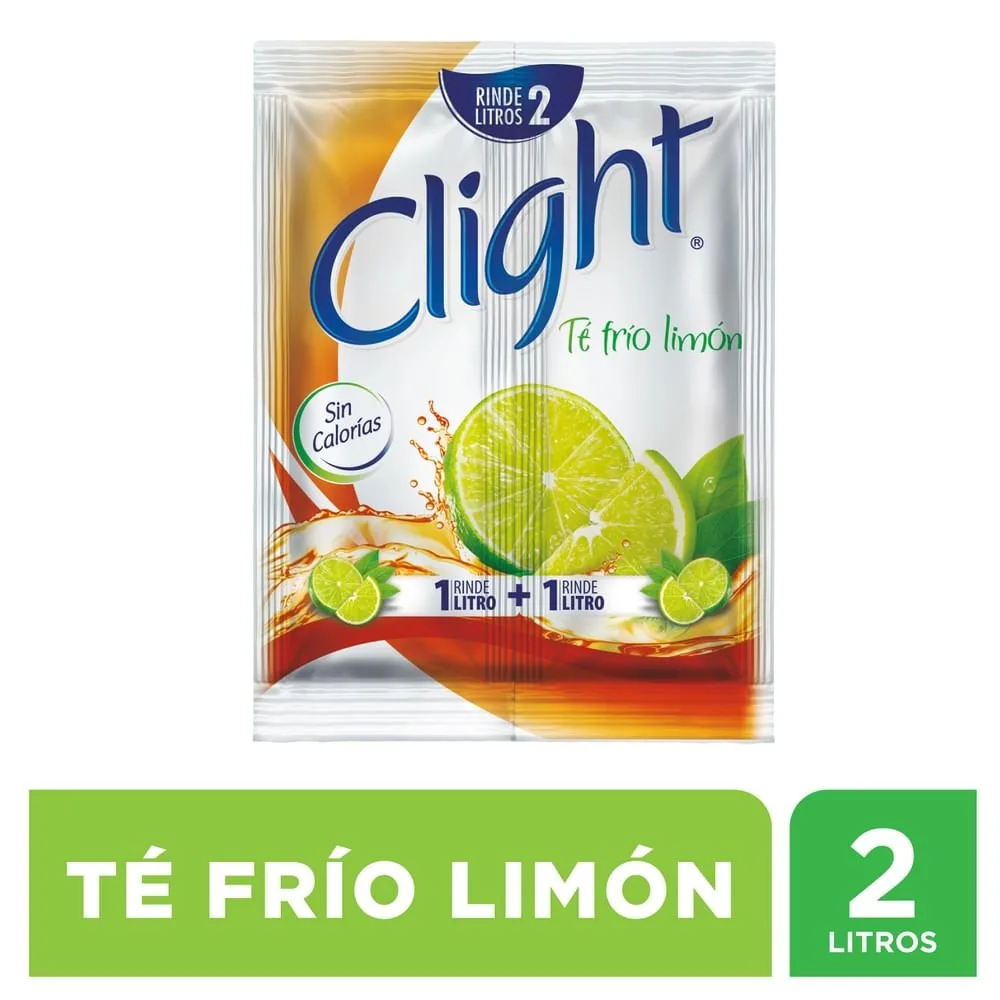 Bebida En Polvo Clight Sin Calorías Sabor Te Frío Limón Sobre – 14 g