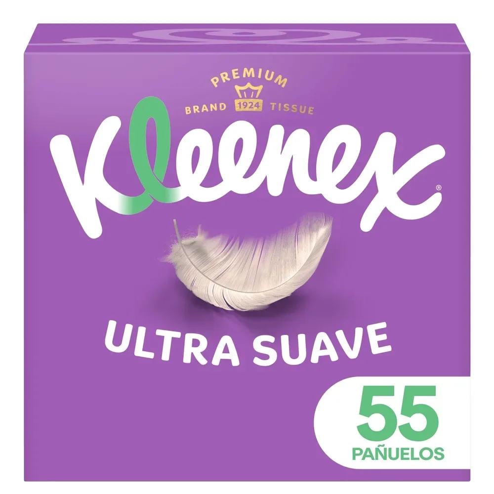 Pañuelos Faciales Kleenex Cubo Ultra Suave – 55 Unidades