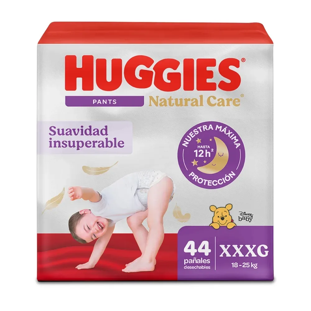 Pañales Huggies Natural Care Pants Etapa 6/XXXG – 44 Unidades