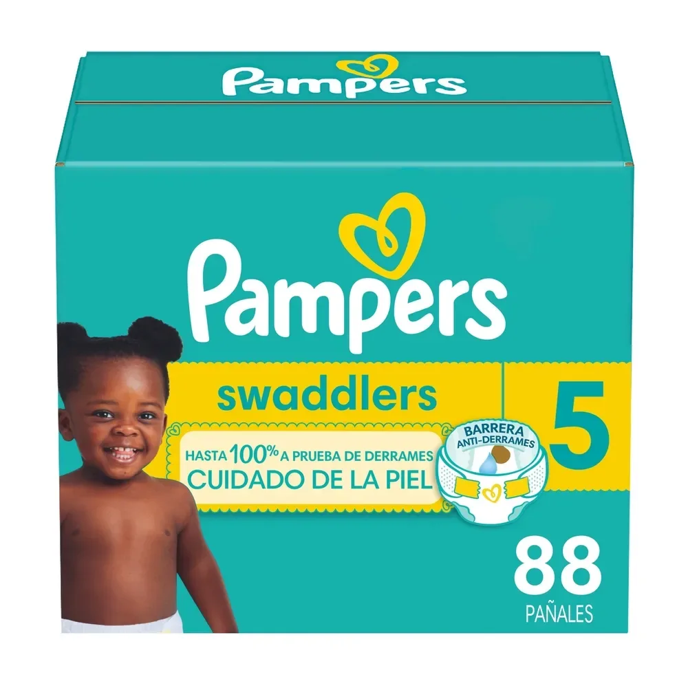 Pañales Pampers Swaddlers Etapa 5 Libre de Derrames – 88 Uds