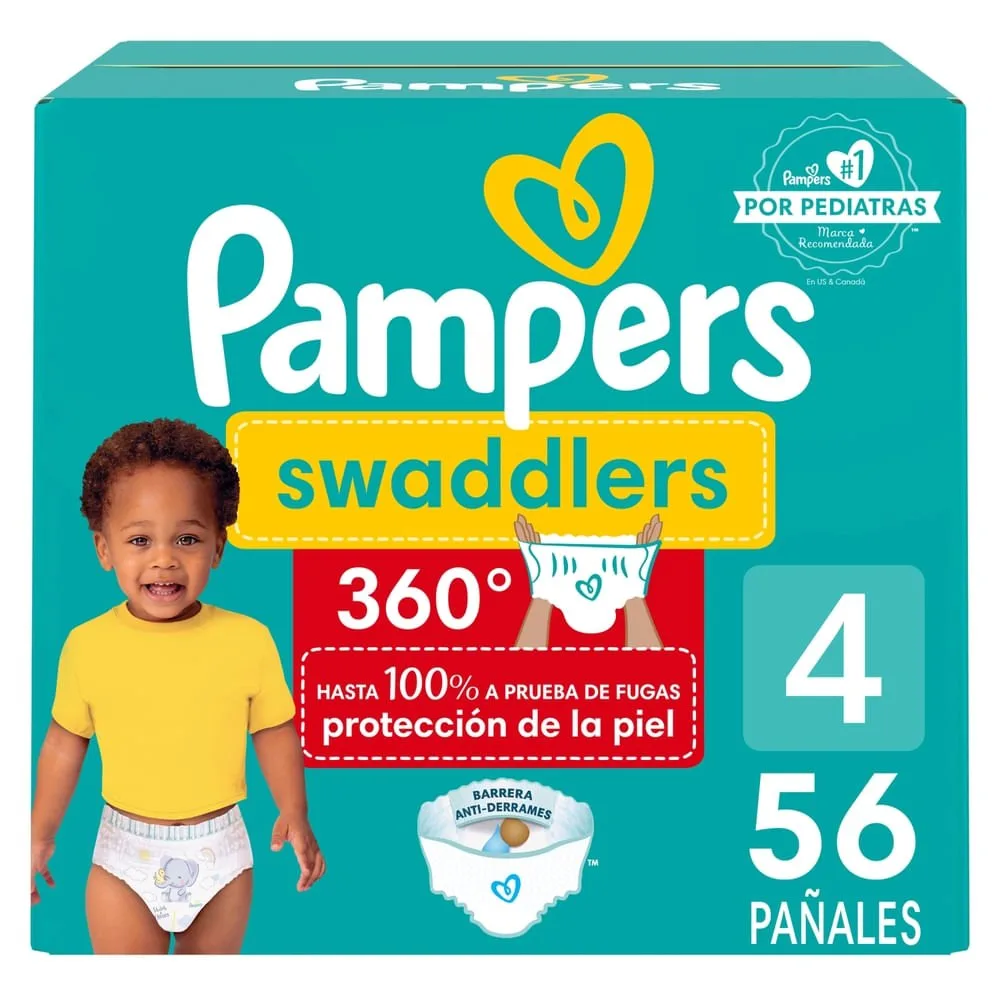 Pañales Pampers Swaddlers 360 S4 – 56 uds