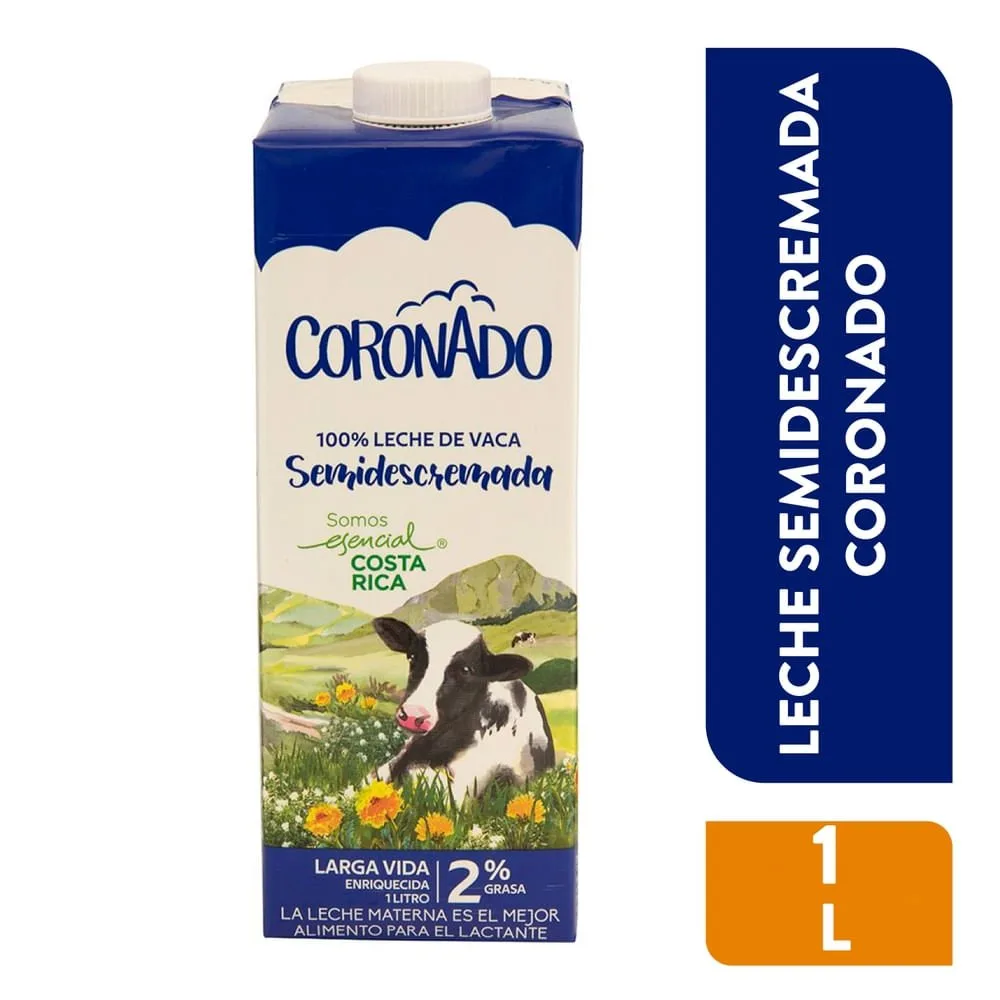 Leche semidescremada Coronado líquida – 1 L